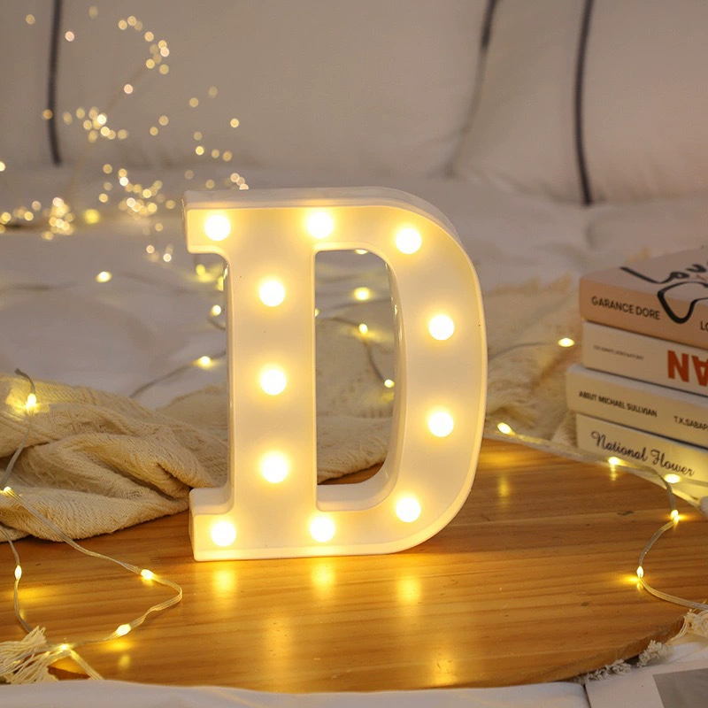 Лампочка-надпись LED, вывеска романтическая лампа, размеры 16–22.5 см, тёплый белый свет