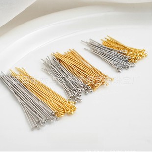 14K gold color retention 9 pin ball needle T pin diy9 pin bead needle handmade jewelry necklace earring accessories