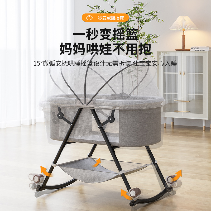 Cuna de bebé portátil extraíble cama portátil multifuncional plegable recién nacido cuna cuna cama bb con ruedas