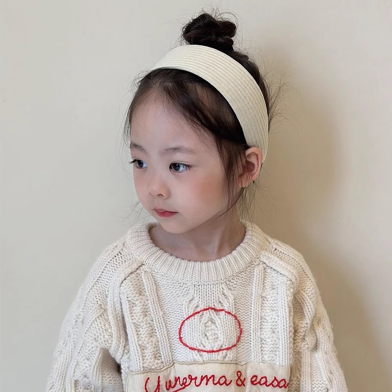Niños tejedidos banda ancha para el cabello coreano de niñas no estrangular la cabeza prensada banda para el cabello adornamiento para mujeres otoño y invierno nueva banda deportiva para el cabello