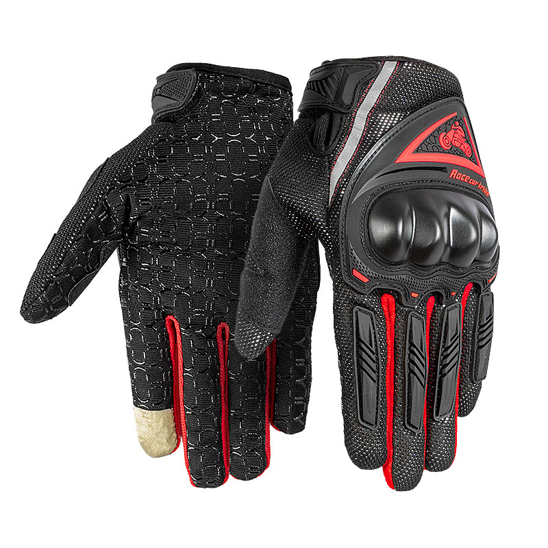 Tribe de carreras guantes de montar en motocicleta verano medio dedo guantes de moto de bicicleta resistentes a caídas de verano para hombres equitación femenina