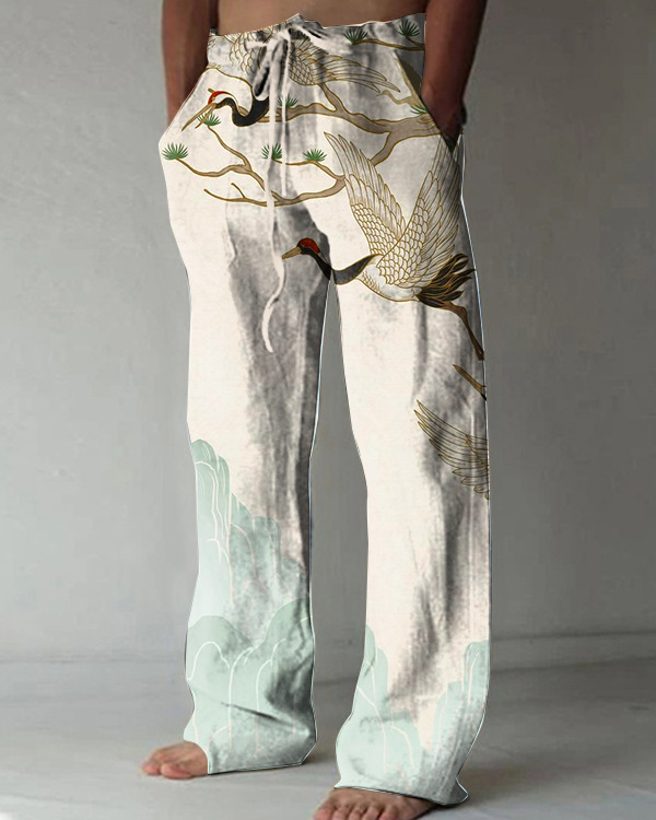 Amazon comercio exterior cuatro caras hombres vacaciones ocio octopus piernas largas rectas pantalones de impresión 3D