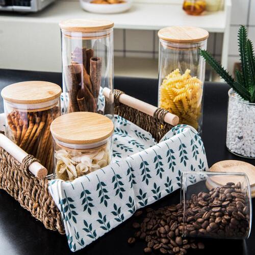 Household Covered Sealed Storage Containers Manufacturer Transparent Snack Containers Glass Storage Containers for Kitchen Use