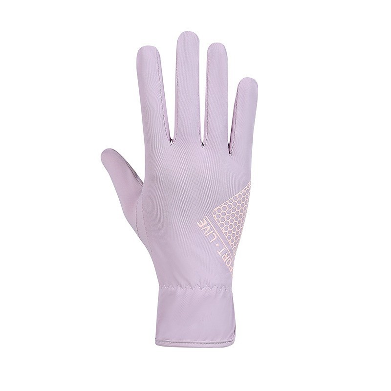 Guantes de protección solar para mujer verano al aire libre conducción deportiva protección solar fresco transpirable fino dedo completo guantes de pantalla táctil