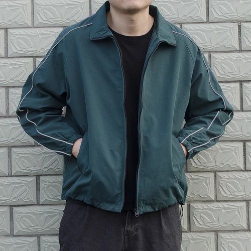 2024 Autumn Men's Stand Collar Open Shirt Trendy New Korean Style Loose Casual Overcoat Windbreaker Jacket Versatile Clothing