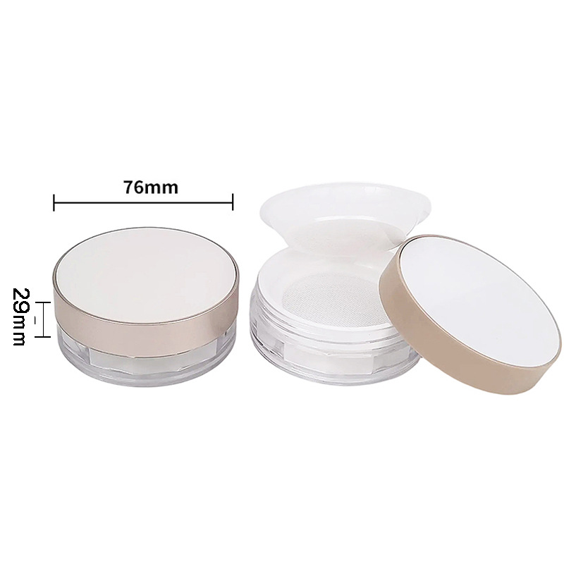 Materiales de embalaje para polvos sueltos en stock: caja dispensadora de polvo suelto ultrafina con tapa abatible y malla elástica grande, para 8g, 15g, 20g.