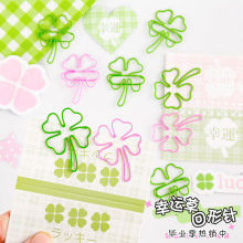 幸运ins幸运四叶草回形针高颜值异形曲别针礼品手账装固定回形针