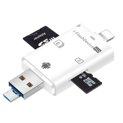 批发手机电脑读卡器 多功能3合1安卓通用TF相机SD卡otg读卡器厂家|ms