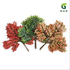 Simulated branches indoor scenery plastic leaves fake maple leaves ginkgo leaves banyan leaves decorative leaves simulated tree branches and leaves