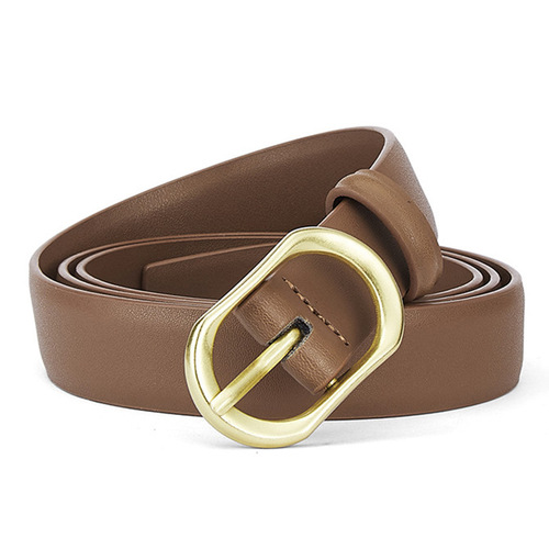 New belt women's genuine leather suit pants simple pin buckle versatile jeans women's belt cowhide decorative trouser belt women