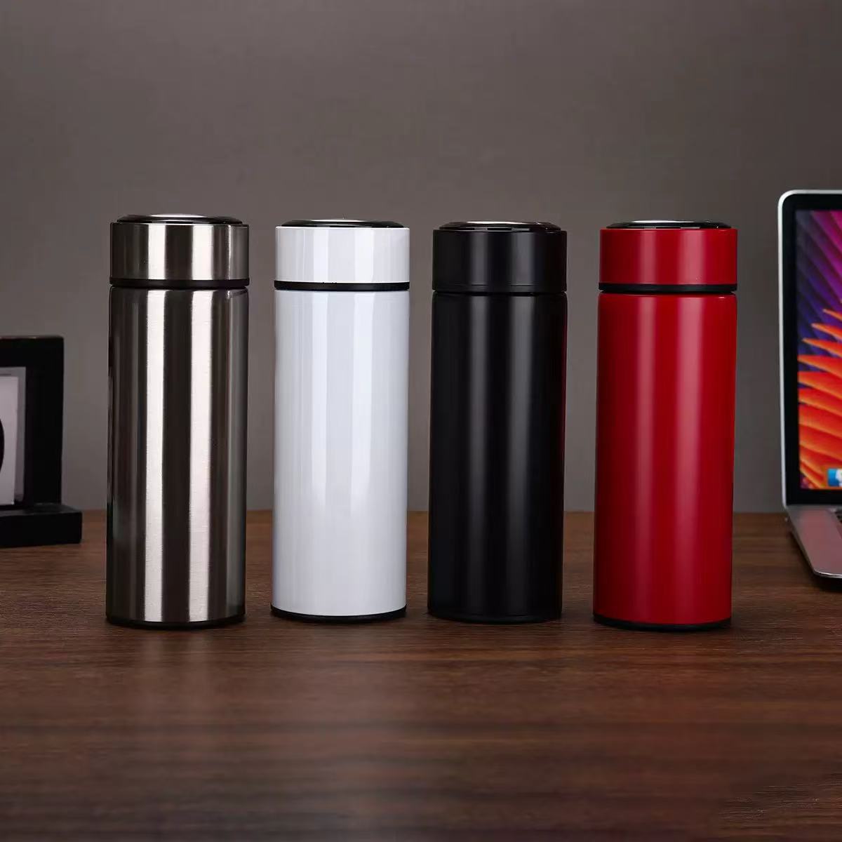 Taza de vacío inteligente Taza de agua recta de negocios de acero inoxidable 304 Pantalla de temperatura Taza de regalo publicitaria Logotipo personalizado