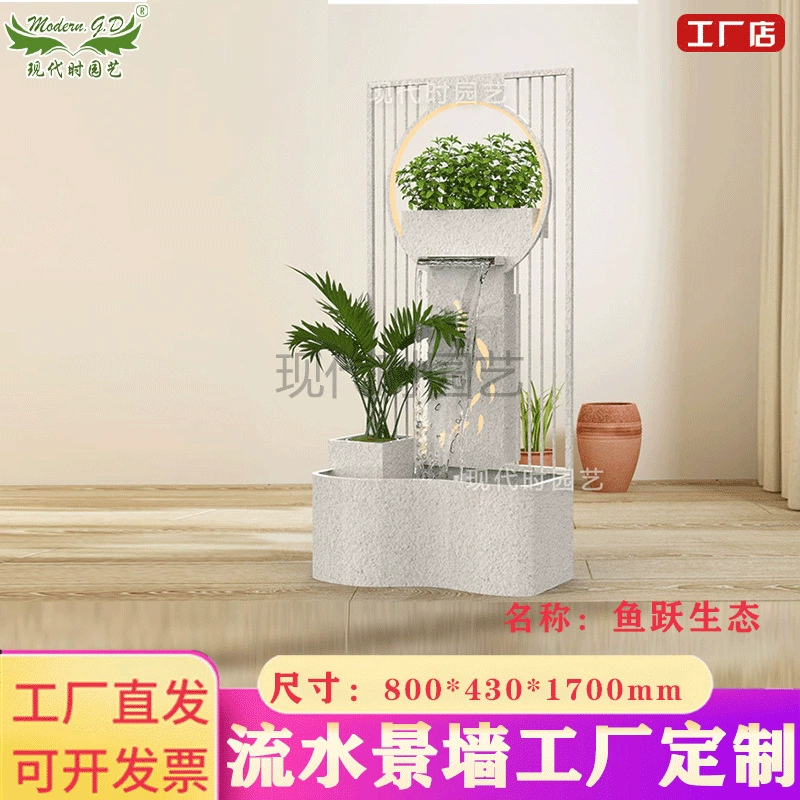 Горная Прогулка экологический вид на воду Стена фабрика прямое украшение двора Внутреннее и наружное украшение проточной воды декоративный фон стены могут быть исправлены