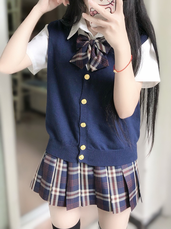 原创做工成品布大棕同格A字对格jk格裙半身裙日系夏学院风百褶裙|undefined