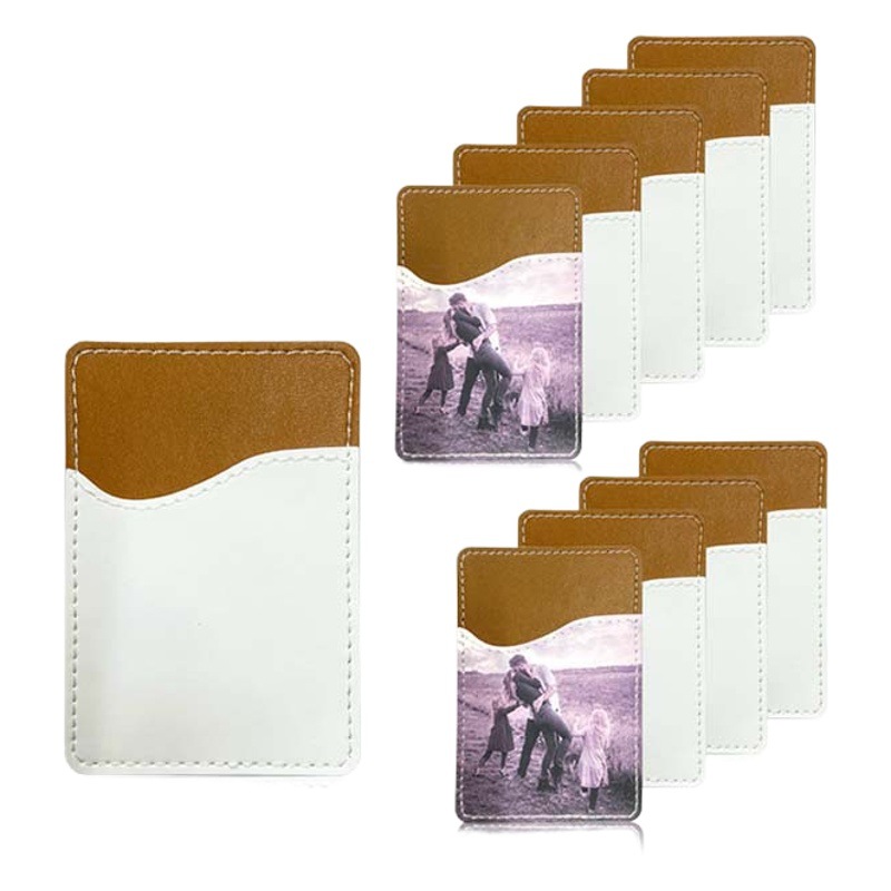 Sublimation Card Holder Leather Mobile Phone Back Sticker Card Holder DIY Mobile Phone Leather Thermal Transfer Phone Back Sticker Card Holder Leather