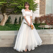 法式轻婚纱2025新款新娘森系超仙简约气质出门迎宾纱礼服裙公主风