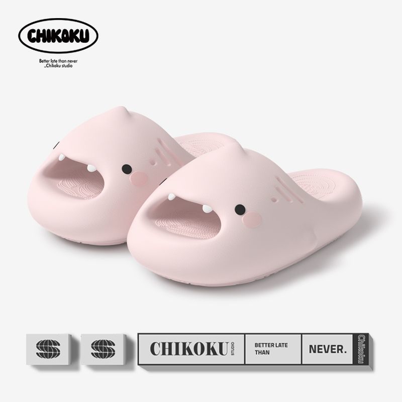 2025 新 PVC うんち踏みスリッパ親子着用サメ漫画スリッパ家庭用屋外着用親子着用サンダル|undefined