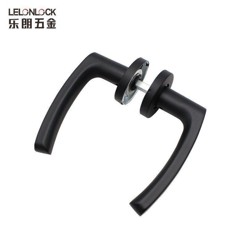 Acero inoxidable 304 manijas de puerta personalizadas silenciosas puertas de absorción magnética manijas de puerta de madera sólida de dormitorio