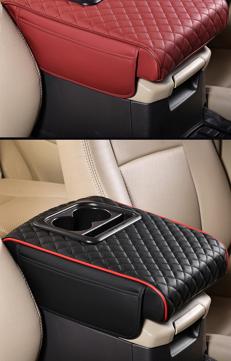 Widened and Enlarged Prado Overbearing Cruiser Patrol Armrest Box Pad with Cup Holder Storage Armrest Box Booster Pad