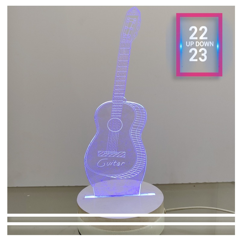 亚克力激光雕刻加工生产3D灯片小夜灯导光板透明打标立体图案LOGO