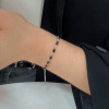 Black square small design advanced agate bracelet, 2023 collection, light luxury style, high-quality style