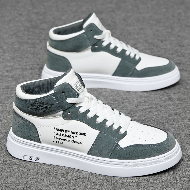 Air jordan, high footwear, trend universal sneakers, sports shoes for leisure, 2024 years, Korean style, autumn