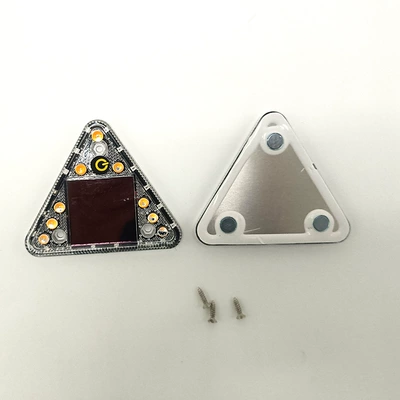 Triangular Round Ultra-Thin Led Solar Strobe Light, Magnetic High-Brightness Waterproof Solar Strobe Tail Light, Corridor Light (Tail light) - s-small-triangle-always-bright-magnetic-attraction