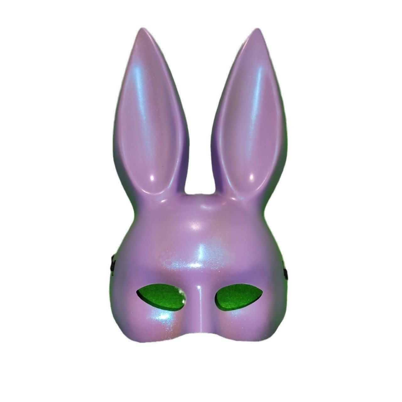 Accesorios de Disfraces de Conejita para Halloween, Media Cara, para Fiestas de Disfraces, Bares, Manualidades, Conejo Colorido Galvanizado