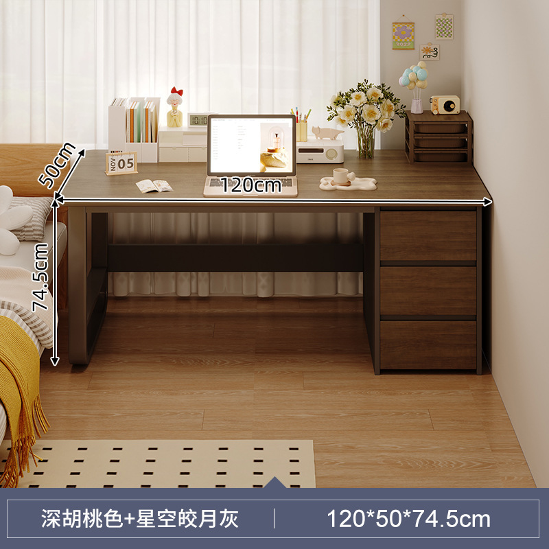 Escritorio para el hogar, simple y moderno, escritorio simple junto a la cama, escritorio de estudio para el hogar para estudiantes, combinación de mesa y silla para computadora de escritorio