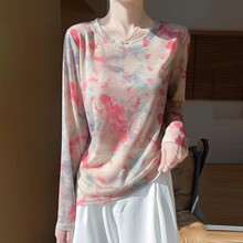 26�����¿���Ⱦӡ����Ƹ�Բ��Ůʿ�ᱡ͸���ڴ���֯�����ɹ����
