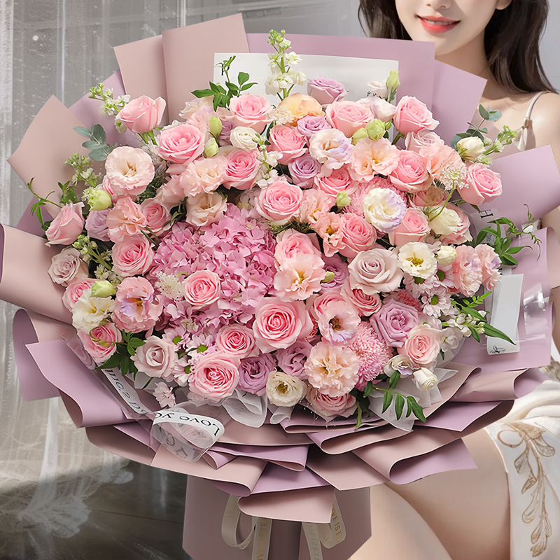 [꽃송이, 초대형 부케] 장미와 수국이 어우러진 부케