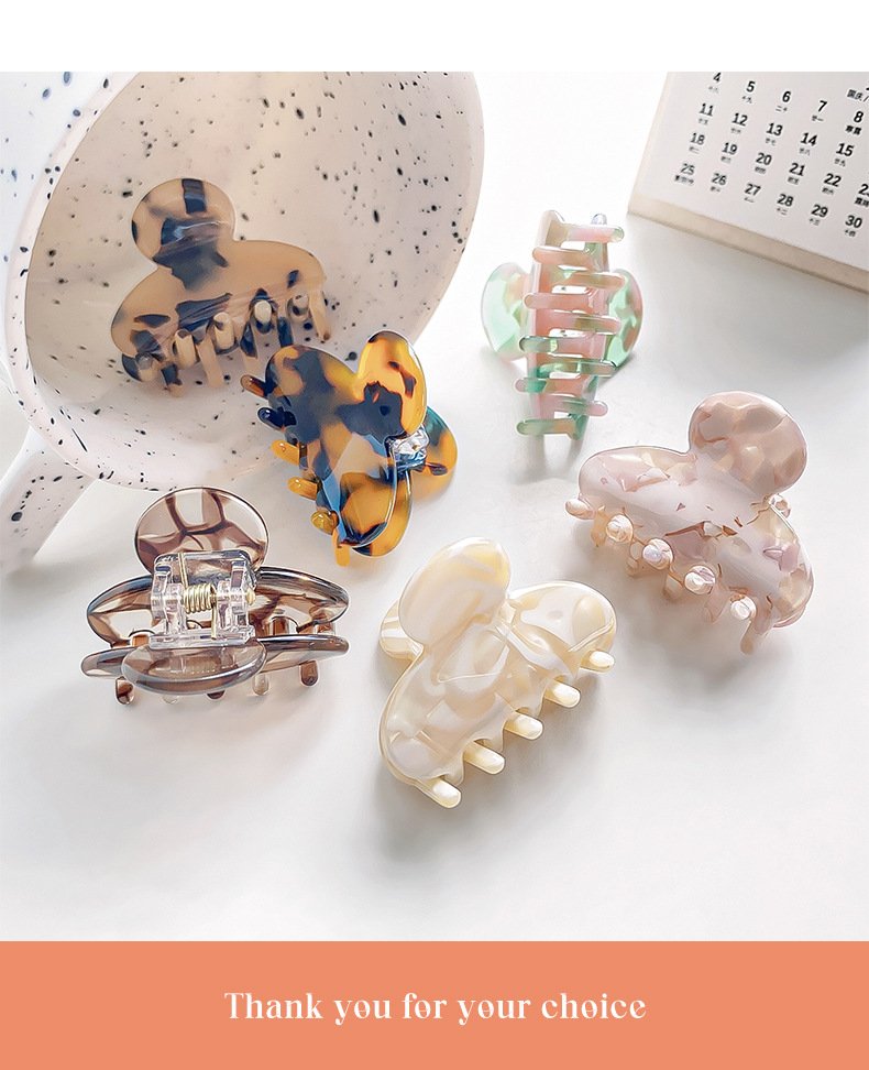 Simple Style Style Women's Simple Style Marble Acetic Acid Sheets Hair Claws