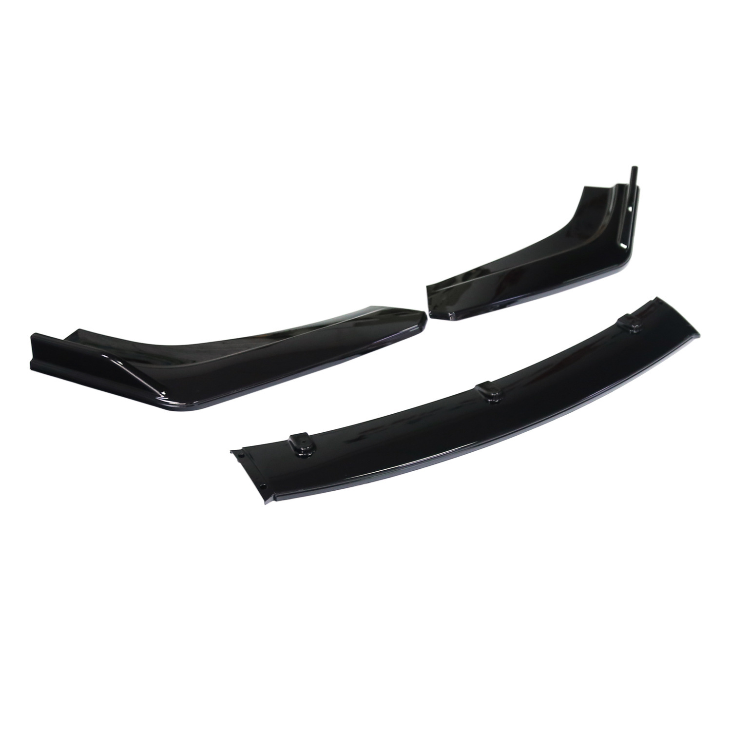 Universal Car Front Spoiler Three-Section Front Lip Front Chin Front Bumper Carbon Fiber Pattern Large and Small Surround Spoiler Modification