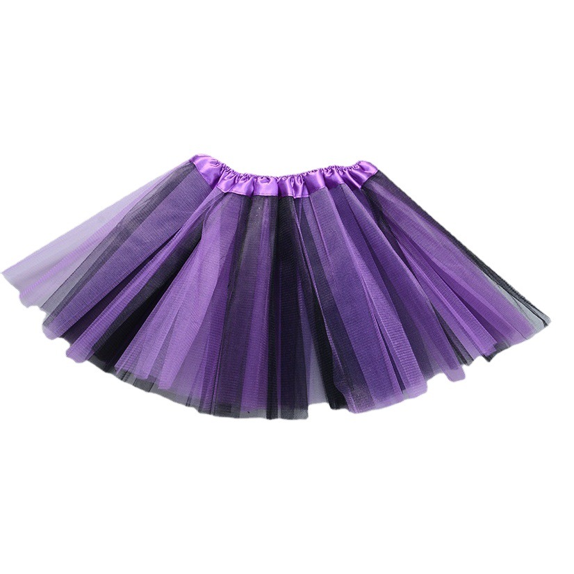 Rainbow Tutu Skirt with Lining, Mesh Dance Skirt for Girls, Half-Length Children's Skirt, Performance Tutu Skirt for Young Children
