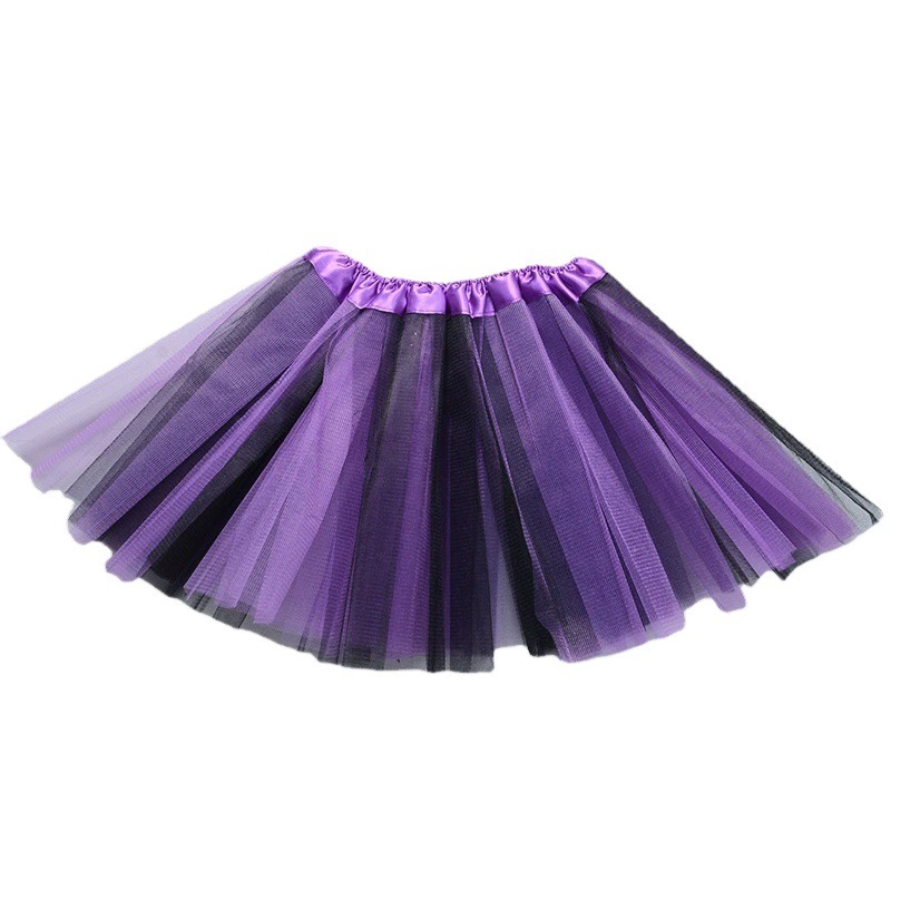 Радужная юбка-пачка с подкладкой, сетчатая танцевальная юбка для девочек, детская юбка средней длины, юбка-пачка для выступлений для маленьких детей.