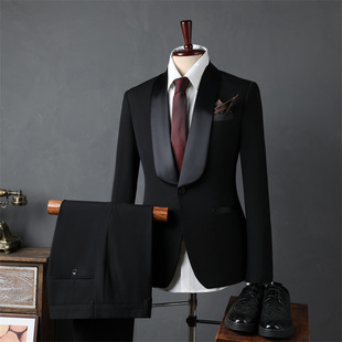 Wedding suit suit men's business Korean-style slim-fit wedding bridesmaid suit performance clothing men's suit suit