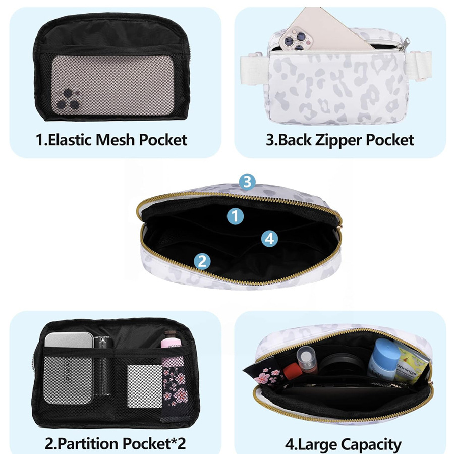 Unisex Gender Unisex Classic Style Solid Color Oxford Cloth Waist Bags
