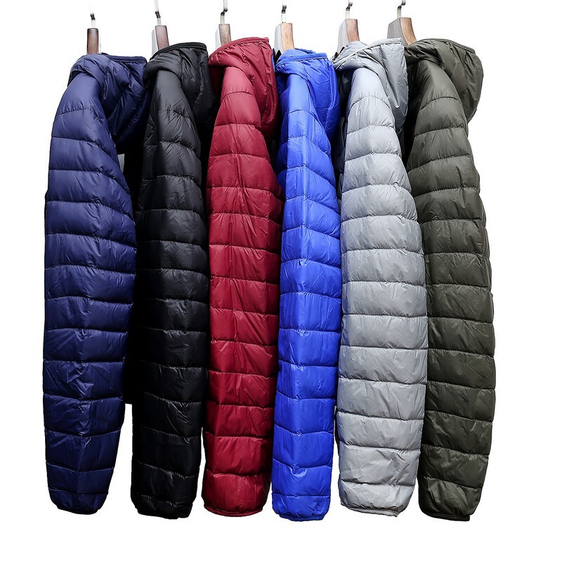Autumn and winter foreign trade men's hooded down jacket plus size sports men's and women's short light down portable coat men's wholesale