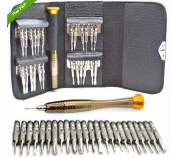 25合一多功能合1皮套螺丝刀组合套装苹果手机笔记本拆机维修工具