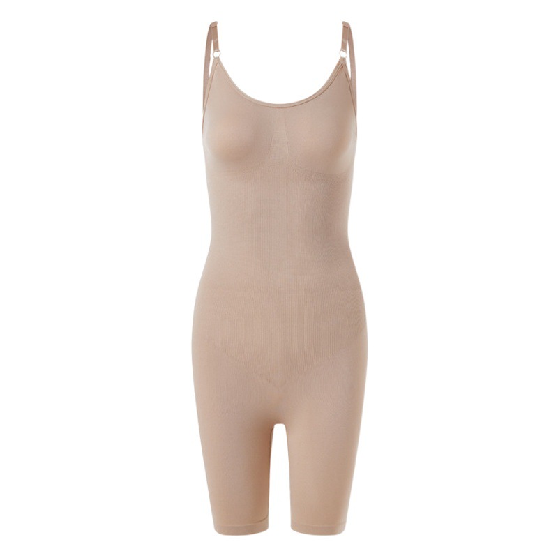 Cross-border new jumpsuit plus size seamless tight corset women's corset flat leg sling bodysuit