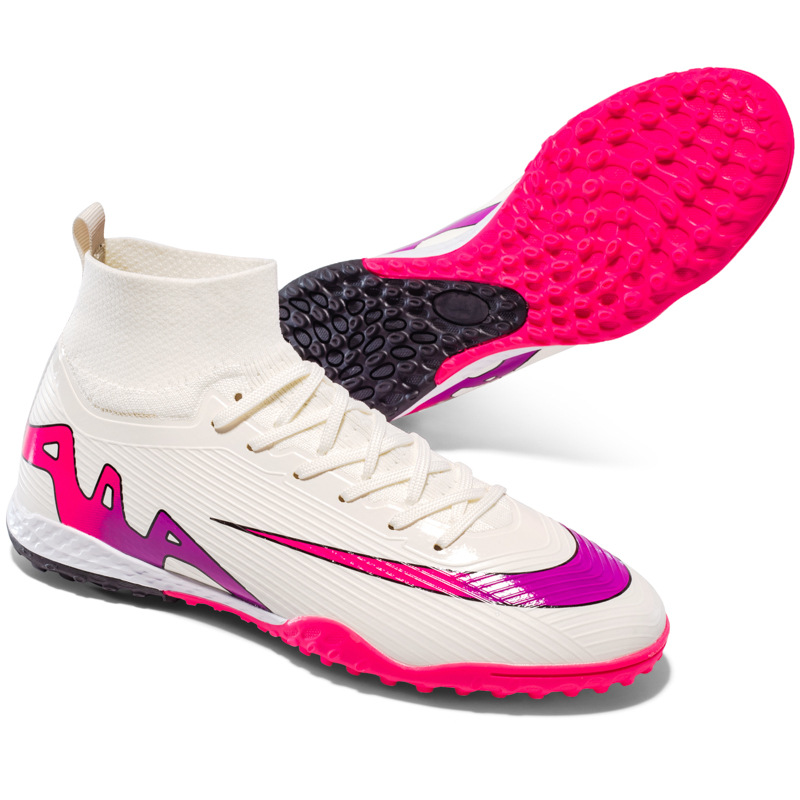 2025 nuevos zapatos de fútbol de clavos cortos de alto alcance para hombres y mujeres transfronterizos zapatos de entrenamiento deportivo juvenil de moda antideslizante