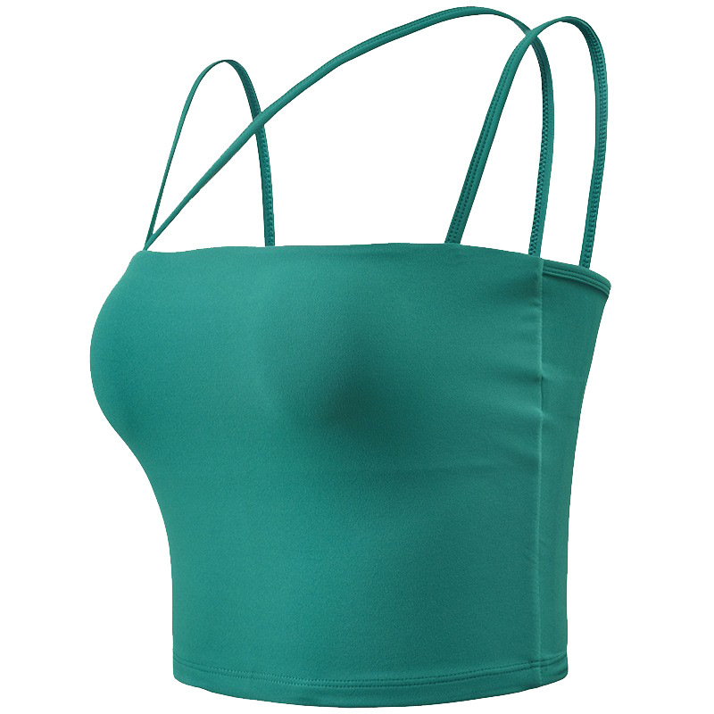 Cross-Border Breast-Retracting Thin Strap Sports Bra Women's Sling Shock-Proof Push-Up Fitness Bra Highly Supportive Yoga Vest