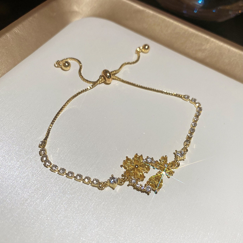 银针猫眼石黄色镶钻圆圈耳环轻奢高级感耳钉小众设计精致时尚耳饰|undefined