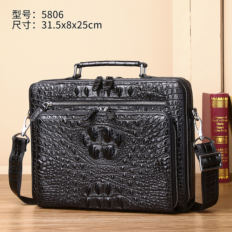 新款真皮男包横款手提包出差商务文件包电脑包商务箱子包多功能