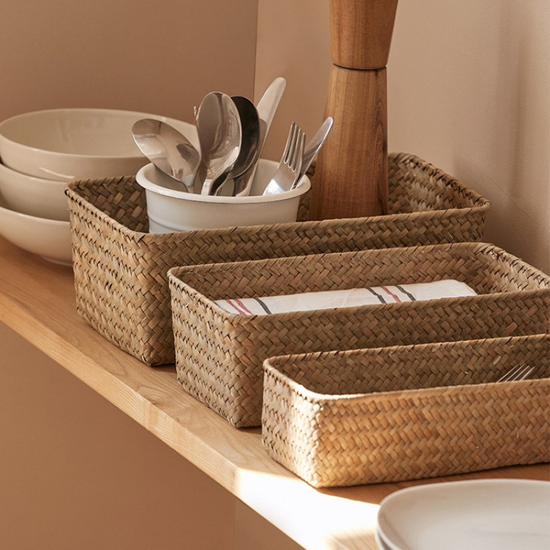 Handwoven Rattan Storage Basket With Lid And Inner Lining_voghion.com