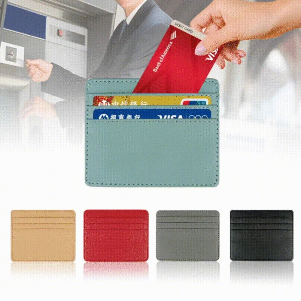 Cross-border ultra-thin card case customizable logo coin purse PU leather large capacity bank card multi-card card case oem