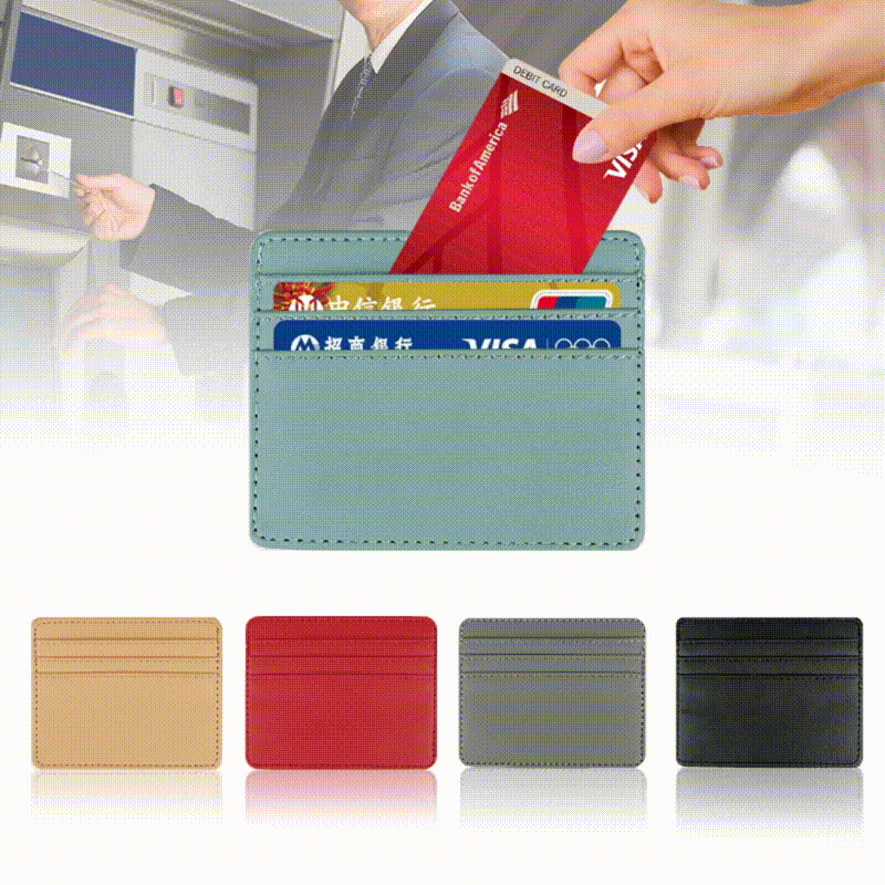 Cross-border ultra-thin card case customizable logo coin purse PU leather large capacity bank card multi-card card case oem Cross-border ultra-thin card case customizable logo coin purse PU leather large capacity bank card multi-card card case oem