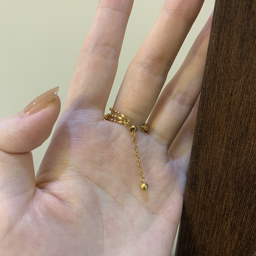 3g Weight PVD Coated Gold Plating Process 18K Gold Plated Plating Material Rings Classification PVD Coated Real Gold Plated 18K Gold Solid Color 304 Stainless Steel Modern Style Waterproof Non Tarnish Rings