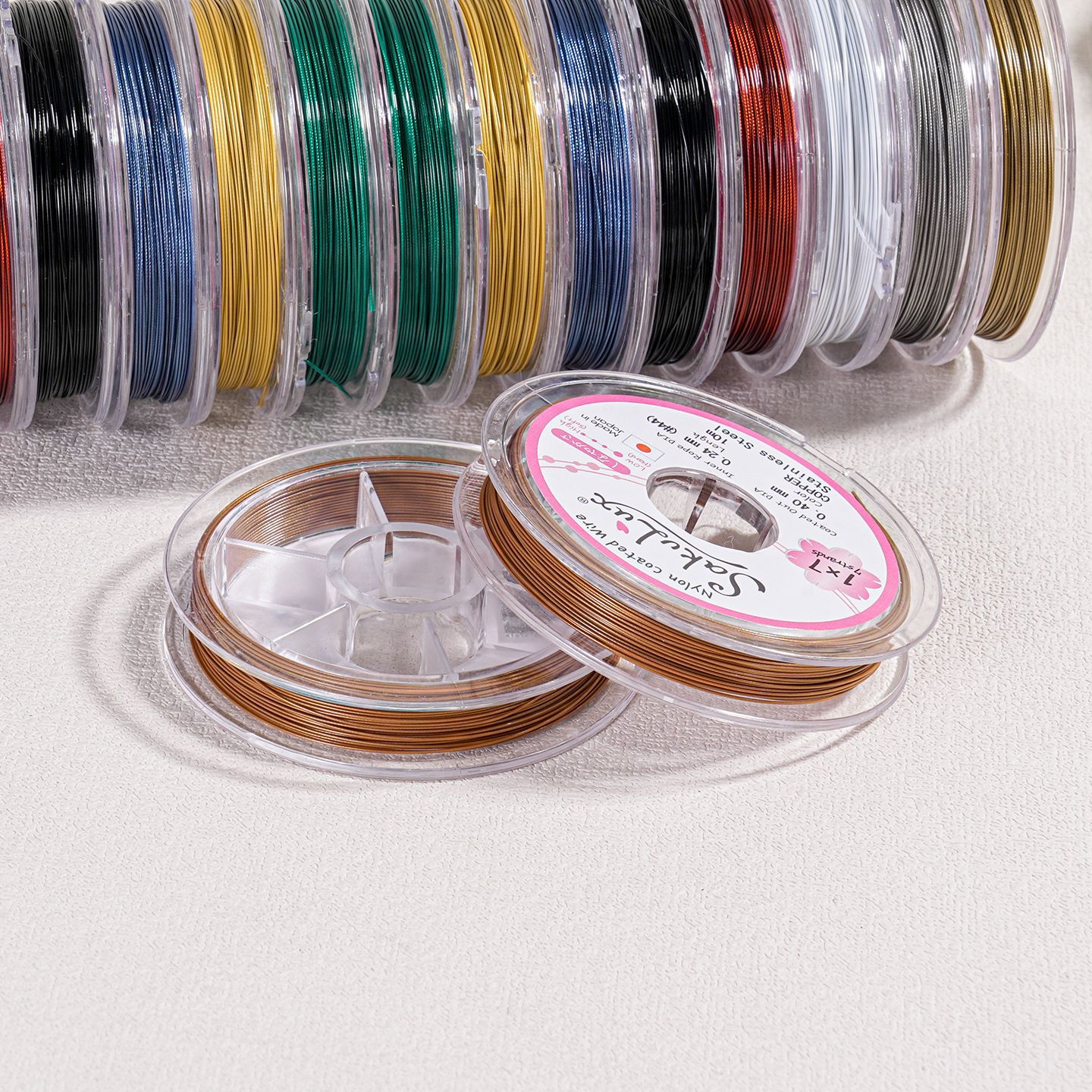 Japón de alta gama de alambre de oro de alambre de acero con accesorios de alambre especial de perlas pulsera cuerda de cuentas material DIY hecho a mano