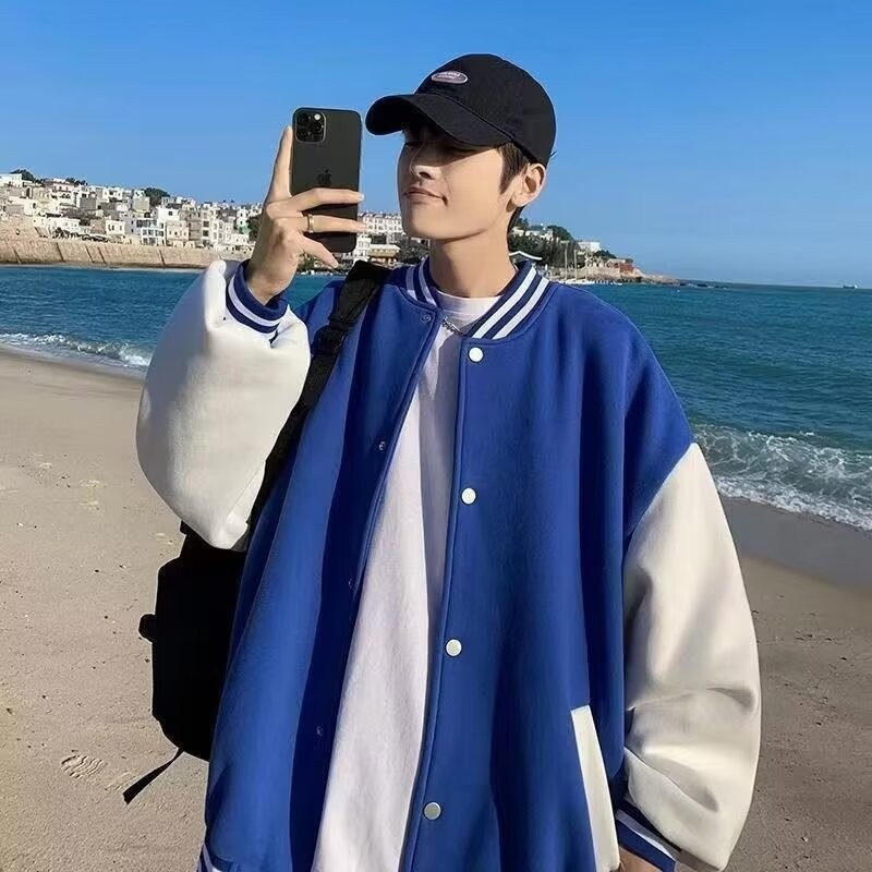 T107 다크블루 심플 자켓 [레귤러 스타일]