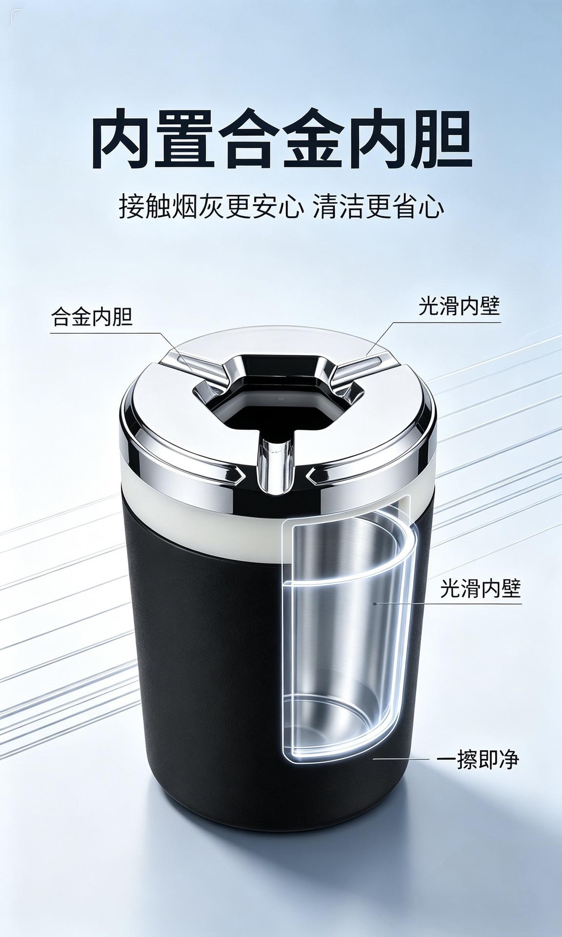 Rotating lid car ashtray with cover, high-quality universal sealed design for living room, bedroom, and car to prevent ash scattering